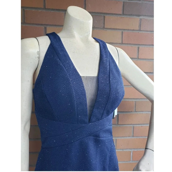 BNWT Navy Blue with Sparkles Cross back and Lace Dress - Picture 5 of 8